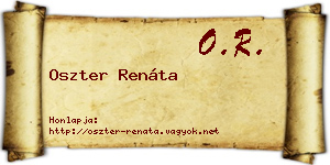 Oszter Renáta névjegykártya