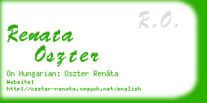 renata oszter business card