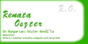 renata oszter business card